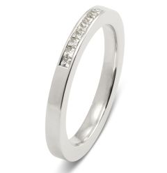 Vigselring Flemming Uziel Heart Minerva med diamant i 18 k guld.