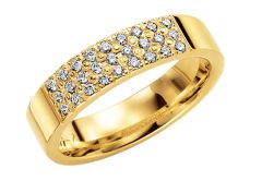 Vigselring Olympen Saint Helen med diamanter i 18 k guld.