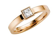 Vigselring Olympen Skina med 0,30 ct. diamant i 18 k guld.