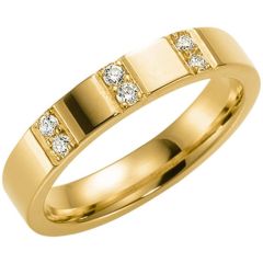 Vigselring Olympen 237-4 2.6 med diamanter i 18 k guld.