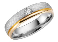 Vigselring Olympen, Prag Allians i 18 k guld med diamant.