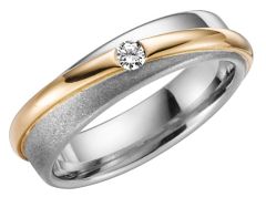 Vigselring Olympen, Rom Allians i 18 k guld med diamant.