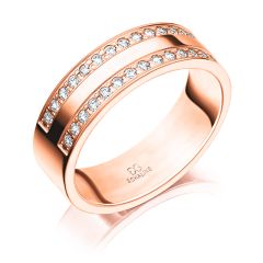 Vigselring Olympen Grenada med 0,30 ct. diamant i 18 k guld.