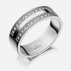 Vigselring Olympen Grenada med 0,30 ct. diamant i 18 k vitguld.