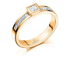 Vigselring Olympen Tobago med 0,55 ct. diamant i 18 k guld.