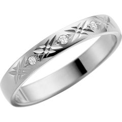 Vigselring Schalins 071.3 i 18K vitguld.