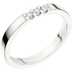 Vigselring Schalins siLycka 0,09 ct. diamant i silver.