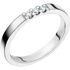 Vigselring Schalins New Collection Lycka i 18 k vitguld med 0,09 ct. diamanter.