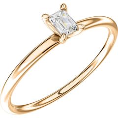 Vigselring Schalins Aure-1,5 9D med oval 0,10 ct. diamant i 18 k guld.