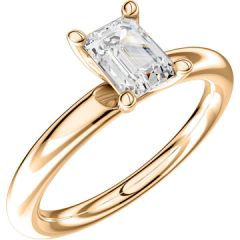 Vigselring Schalins Aure-2,5 11D Emerald med 0,50 ct. diamant i 18 k guld.