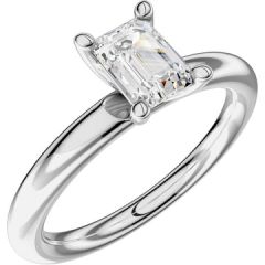 Vigselring Schalins Aure-2,5 11D Emerald med 0,50 ct. diamant i 18 k vitguld.