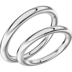 Vigselring Schalins Aure-2,5 i 18 k vitguld.