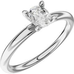 Vigselring Schalins Aure-2 6D med 0,30 ct. diamant i 18 k vitguld.