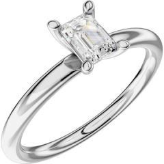 Vigselring Schalins Aure-2 10D Emerald med 0,30 ct. diamant i 18 k vitguld.