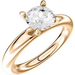 Vigselring Schalins Aure-3 4D med 0,70 ct. diamant i 18 k guld.