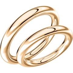 Vigselring Schalins Aure-3, i 18 k guld.