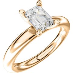 Vigselring Schalins Aure-2,5 12D Emerald med 0,70 ct. diamant i 18 k guld.