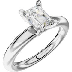 Vigselring Schalins Aure-2,5 12D Emerald med 0,70 ct. diamant i 18 k vitguld.