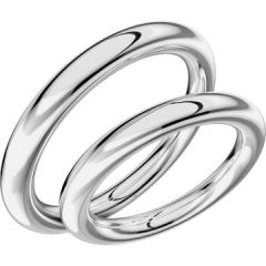 Vigselring Schalins Aure-3, i 18 k vitguld.