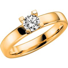Vigselring Schalins Seine 0,50 med ct. diamant i 18 k guld.