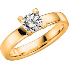 Vigselring Schalins Seine med 0,75 ct. diamant i 18 k guld.