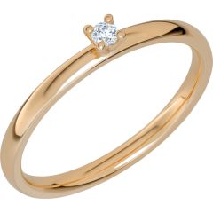 Vigselring Schalins Shine Glint A05RG 18K med diamant.