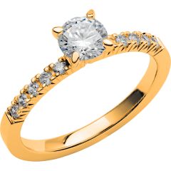 Vigselring Schalins Love 11 med diamant i 18 k guld.