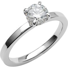 Vigselring Olympen VB110 med diamant i 18 k vitguld.