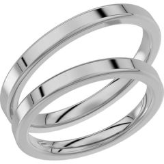 Vigselring Schalins Klassisk, 237-2,5 i 18 k vitguld.