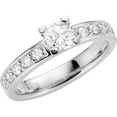 Vigselring Schalins Norrsken Gnistra i 18K Guld med 0,80 ct. diamanter.