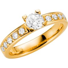 Vigselring Schalins Norrsken Gnistra i 18 k guld med 0,80 ct. diamanter.