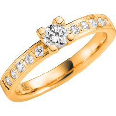 Vigselring Schalins Norrsken Himla i 18 k guld med 0,45 ct. diamanter.