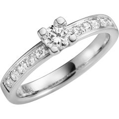 Vigselring Schalins Norrsken Himla i 18 k guld med 0,45 ct. diamanter.