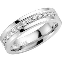 Vigselring Schalins pdNimbus 0,28 ct i palladium.