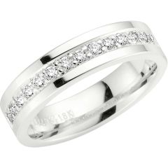 Vigselring Schalins siNimbus 0,28 ct. diamant i silver.