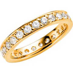 Vigselring Schalins Norrsken Spectra 5 i 18 k guld med diamanter.