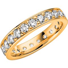 Vigselring Schalins Norrsken Spectra 7 i 18 k guld med diamanter.