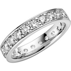 Vigselring Schalins Norrsken Spectra 7 i 18 k vitguld med diamanter.