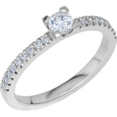 Vigselring Schalins North016 RG18K med LG diamant.