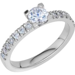 Vigselring Schalins North018 VG18K med LG diamant.