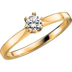 Vigselring Schalins Donau med 0,25 ct. diamant i 18 k guld.