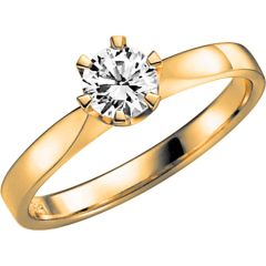 Vigselring Schalins Donau med 0,50 ct. diamant i 18 k guld.