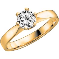 Vigselring Schalins Donau med 0,75 ct. diamant i 18 k guld.