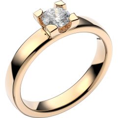 Vigselring Schalins Seine 0,40 med ct. diamant i 18 k guld.