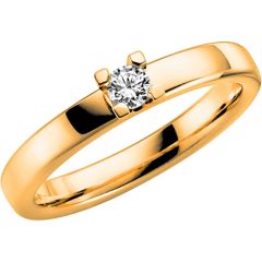 Vigselring Schalins Seine med 0,15 ct. diamant i 18 k guld.