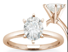 Vigselring Flemming Uziel Divine Saga B219-100 med LG-Diamant i 18 k guld.