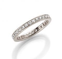 Vigselring Olympen Spectra 2 med diamanter i 18 k vitguld.