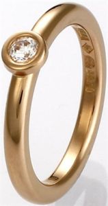 Vigselring Guldbolaget Sofia Stella-2,5R i 18 k guld.