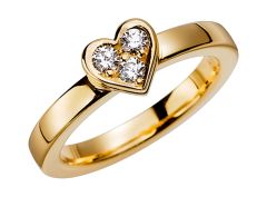 Vigselring Olympen Aruba med 0,21 ct. diamant i 18 k guld.