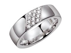 Vigselring Olympen Samoa med 0,24 ct. diamant i 18 k guld.